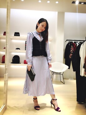 「sandro（サンドロ）のアイテム（ワンピース/ドレス）」を使った、LuLuさん（レディース・159cm）の冬コーディネート