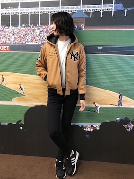 「アイテム（ブルゾン）」を使った、⚾️misato⚾️さん（レディース・170cm）の秋コーディネート