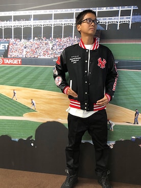 「アイテム（スタジャン）」を使った、⚾️misato⚾️さん（レディース・170cm）の秋コーディネート