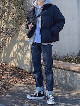 「ct70」｜「アイテム（ダウンジャケット/コート）」を使った、hagataさん（メンズ・178cm）の冬コーディネート