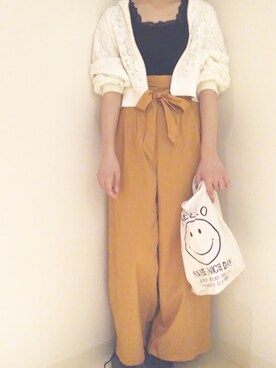 「秋のブラウンスタイル」｜「アイテム（ブルゾン）」を使った、stella さん（レディース・153cm）の秋コーディネート