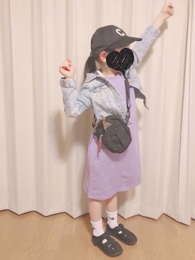 「アイテム（ヘアゴム）」を使った、momii☆*さん（キッズ・110cm）の春コーディネート