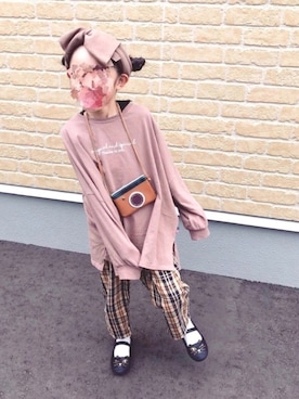 「ネコ」｜「アイテム（財布/小物）」を使った、momii☆*さん（キッズ・110cm）の秋コーディネート