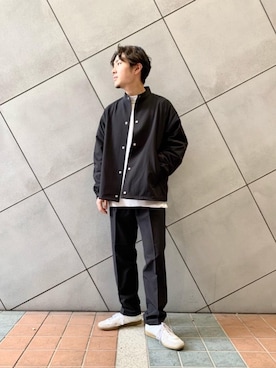 「green label relaxing（グリーンレーベルリラクシング）のアイテム（ブルゾン）」を使った、okawa_sさん（メンズ・165cm）の秋コーディネート