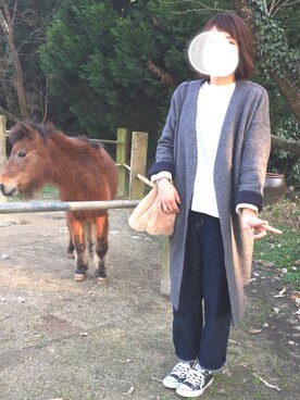 「LUCA/LADY LUCK LUCA（ルカ/レディラックルカ）のアイテム（スウェット）」を使った、ともさん（レディース・155cm）の冬コーディネート