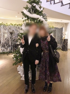 「アーバンリサーチ」｜「アイテム（ジャンパースカート）」を使った、あめんぼさん（レディース・159cm）の冬コーディネート