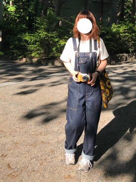 「MHL.」｜「アイテム（オールインワン・サロペット）」を使った、あめんぼさん（レディース・159cm）の春コーディネート