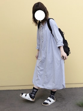 「MHL.」｜「アイテム（ワンピース/ドレス）」を使った、あめんぼさん（レディース・159cm）の夏コーディネート