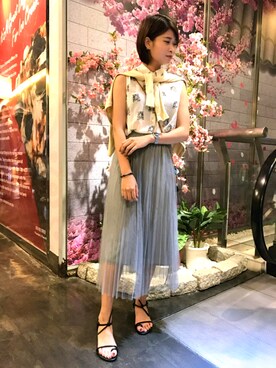 「大遠百」｜余さん（レディース・156cm）の夏コーディネート