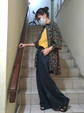 「丹寧」｜余さん（レディース・156cm）の春コーディネート