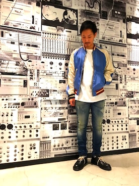 「アイテム（ブルゾン）」を使った、UENTSUさん（メンズ・170cm・30代）の春コーディネート