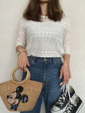 「Another Edition」｜「アイテム（スニーカー）」を使った、ayakaさん（レディース・166cm）の春コーディネート