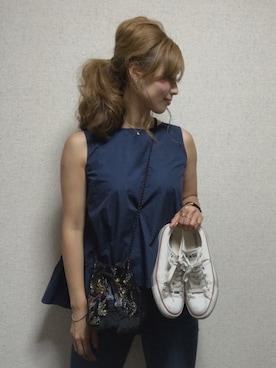 「Veil（ベール）のアイテム」を使った、ayakaさん（レディース・166cm）の夏コーディネート