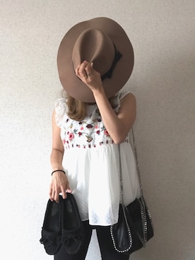「STELLA McCARTNEY（ステラマッカートニー）のStella McCartney - Falabella ショルダーバッグ M - women - ポリエステル/metal - ワンサイズ（ショルダーバッグ）」を使った、ayakaさん（レディース・166cm）の夏コーディネート