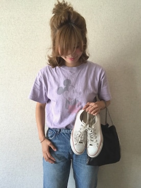 「STELLA McCARTNEY（ステラマッカートニー）のStella McCartney - Falabella ショルダーバッグ M - women - ポリエステル/metal - ワンサイズ（ショルダーバッグ）」を使った、ayakaさん（レディース・166cm）の夏コーディネート