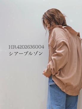 「HONEYSUCKLE ROSE（ハニーサックルローズ）のアイテム（ブルゾン）」を使った、ha-tan. ✩.*˚さん（レディース・157cm）の春コーディネート