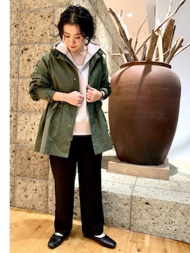 「アーバンリサーチドアーズ」｜「アイテム（ミリタリージャケット）」を使った、クボさん（レディース・160cm）の冬コーディネート