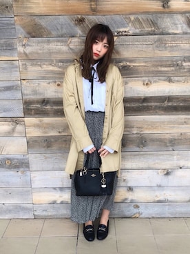 「レイヤードstyle」｜「アイテム（ハンドバッグ）」を使った、genchaさん（レディース・156cm）の冬コーディネート