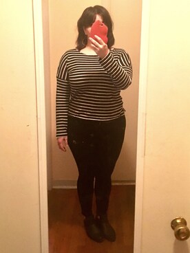 「plussize」｜「アイテム（ブーティ）」を使った、sugarbonezさん（レディース・168cm）の冬コーディネート