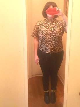 「plussize」｜「アイテム（ブーティ）」を使った、sugarbonezさん（レディース・168cm）の冬コーディネート