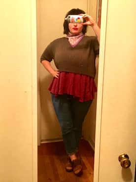 「plussize」｜「アイテム（その他シューズ）」を使った、sugarbonezさん（レディース・168cm）の秋コーディネート