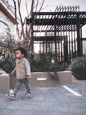 「子供服」｜「アイテム（その他アウター）」を使った、babymarsさん（キッズ・90cm）の秋コーディネート