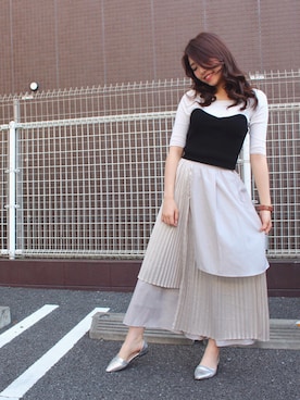 「GORGE（ゴージ）のアイテム（シューズ）」を使った、M♡さん（レディース・156cm）の春コーディネート