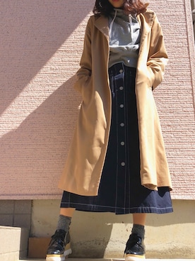 「AVAN LILY（アヴァンリリィ）のアイテム（ジャケット/アウター）」を使った、M♡さん（レディース・156cm）の春コーディネート