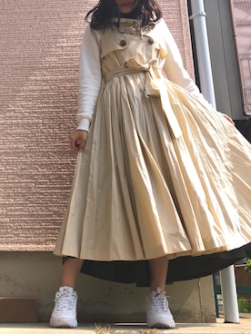 「eimy istoire」｜「アイテム（トレンチコート）」を使った、M♡さん（レディース・156cm）の春コーディネート