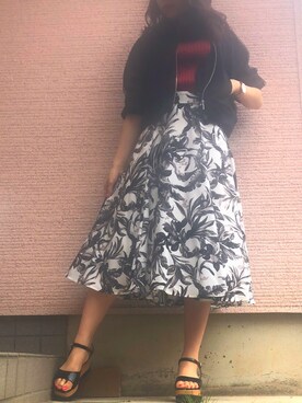 「サマーニット」｜「アイテム（ブルゾン）」を使った、M♡さん（レディース・156cm）の夏コーディネート