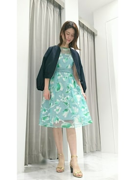 「フラワープリント」｜「アイテム（ブルゾン）」を使った、ＨＡＺＵＫＩさん（レディース・170cm）の春コーディネート