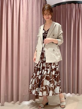 「JILL STUART（ジルスチュアート）のアイテム（ブルゾン）」を使った、ＨＡＺＵＫＩさん（レディース・170cm）の夏コーディネート