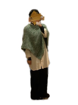「VINTAGE（ヴィンテージ）のアイテム（ポンチョ）」を使った、てれれさん（レディース・162cm）の冬コーディネート