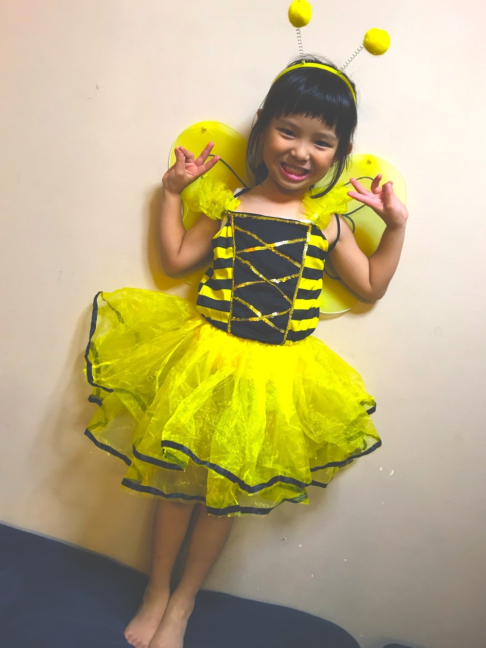 「wearhalloween2019」｜「no brandのアイテム（ドレス、イエロー系）」を使った、すみとゆずさん（レディース・148cm）の秋コーディネートの1枚目の写真