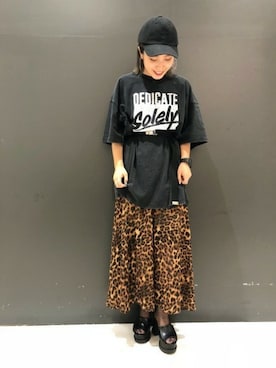 JEANASISイオンモール倉敷店STAFFさんの「BIGロゴプリントTEE/804970」を使ったコーディネート