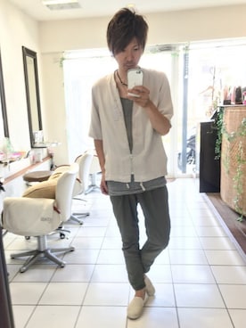 「Journal Standard TRISECT（トライセクト）のアイテム（その他シューズ）」を使った、KO-JIさん（メンズ・176cm）の夏コーディネート