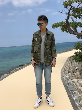 W Y Yeungさん（メンズ・165cm）の春コーディネート