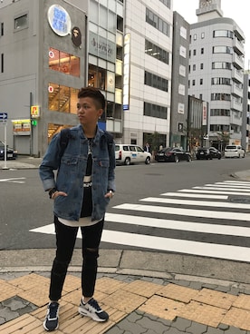 「ORANGE TAB（オレンジタブ）のアイテム」を使った、W Y Yeungさん（メンズ・165cm）の秋コーディネート
