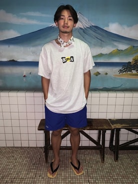 「LACOSTE」｜「アイテム（財布/小物）」を使った、Gさん（メンズ・175cm）の夏コーディネート