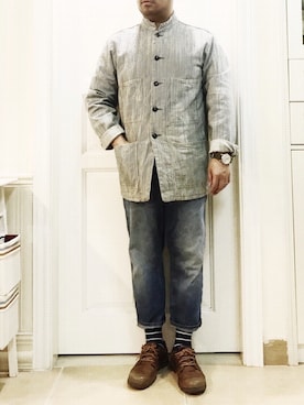 「OMNIGOD（オムニゴッド）のアイテム（ジャケット/アウター）」を使った、York-約克さん（メンズ・170cm）の春コーディネート