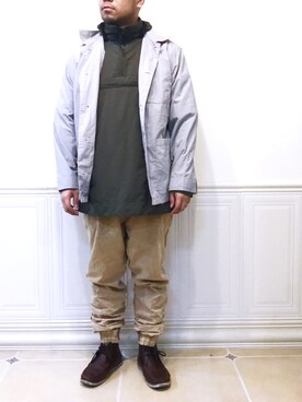 「BURLAP OUTFITTER（バーラップアウトフィッター）のアイテム（ナイロンジャケット）」を使った、York-約克さん（メンズ・170cm）の春コーディネート