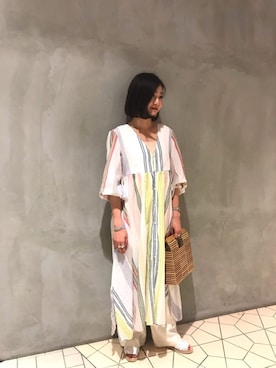 「CHAMULA（チャムラ）のアイテム」を使った、YuinoKikuchiさん（レディース・161cm）の春コーディネート