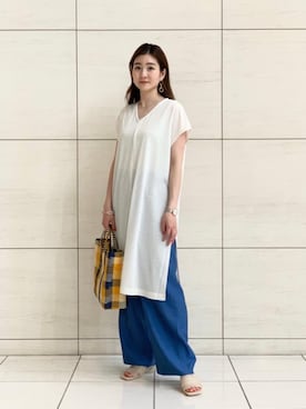 「OJO DE MEX（オホデメックス）のアイテム」を使った、YuinoKikuchiさん（レディース・160cm）の春コーディネート