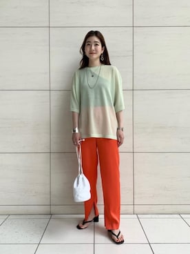「allery（アレリー）のアイテム（バッグ）」を使った、YuinoKikuchiさん（レディース・160cm）の春コーディネート