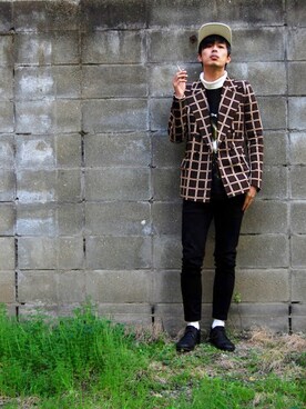 「DRIES VAN NOTEN（ドリスヴァンノッテン）のアイテム（テーラードジャケット）」を使った、Marbleさん（メンズ・177cm）の秋コーディネート