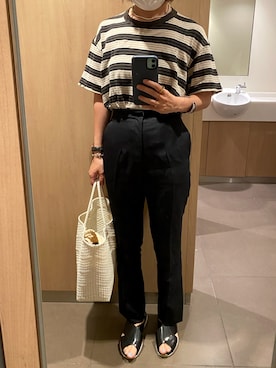 「CLANE（クラネ）のアイテム（サンダル）」を使った、ahiroさん（レディース・165cm）の夏コーディネート