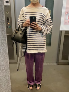 「CLANE（クラネ）のアイテム（サンダル）」を使った、ahiroさん（レディース・165cm）の春コーディネート