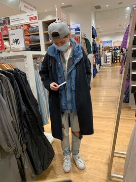 「PULL&BEAR（プルアンドベア）のアイテム（帽子）」を使った、tsaiさん（メンズ・163cm）の冬コーディネート