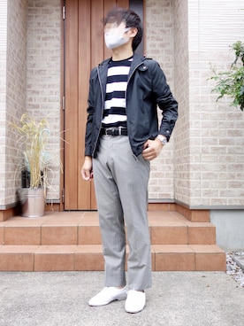 「アイテム（ブルゾン）」を使った、えくちゃんさん（メンズ・169cm・40代）の秋コーディネート