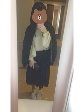「春ニット」｜「アイテム（MA-1）」を使った、a.さん（レディース・164cm）の春コーディネート